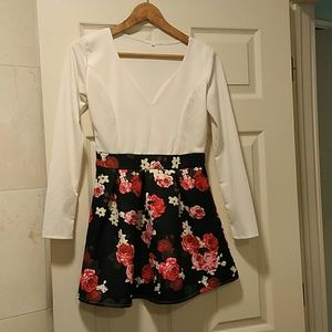 Flower printed dress