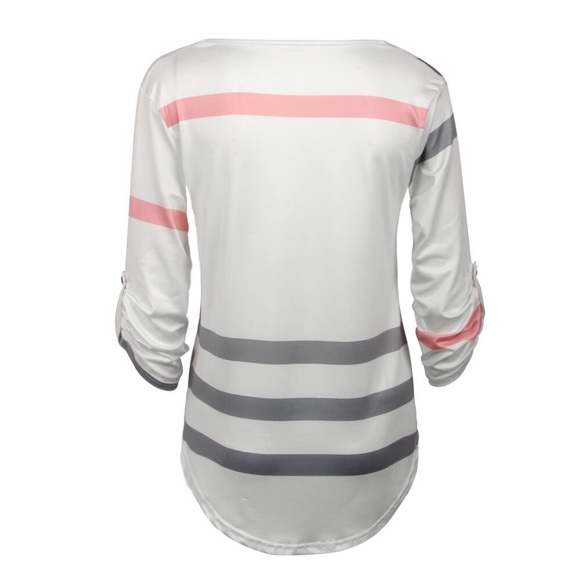 Black plaid v-neck shirt - Picture 3 of 4