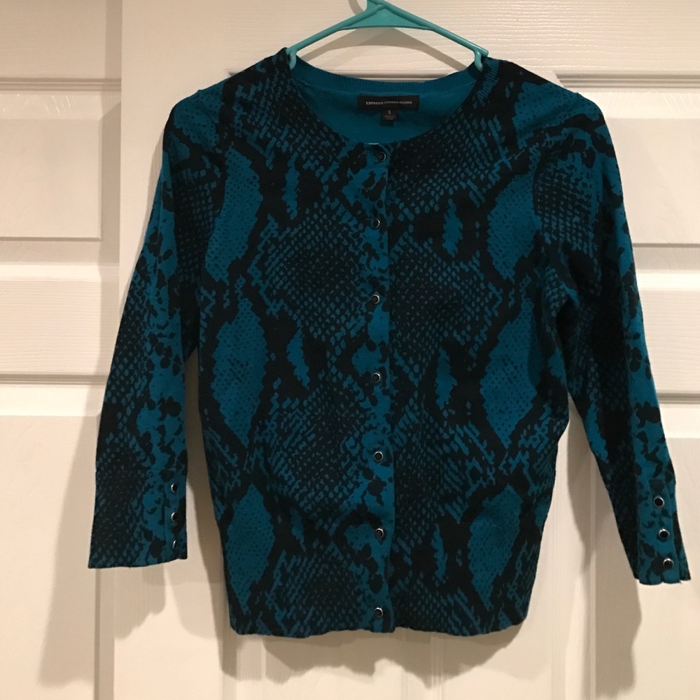 Express Snake Print Fierce Cardigan