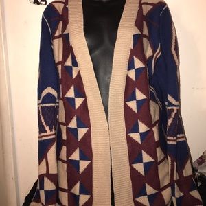 Tribal knit cardigan