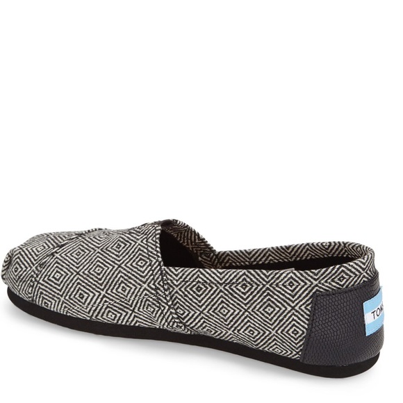 TOMS 'Classic' Print Wool Slip-On Flat Shoes - Picture 2 of 7