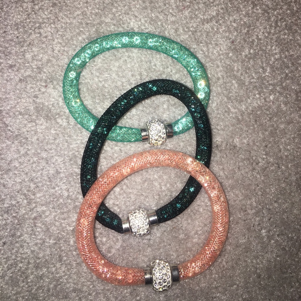 3 Crystal Bangles