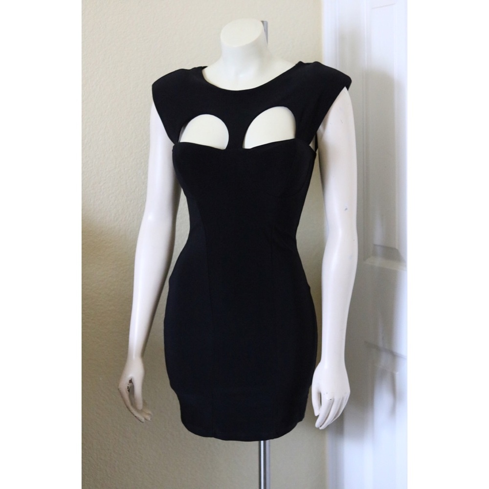 Cut Out Black Bodycon Dress
