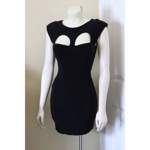 Cut Out Black Bodycon Dress