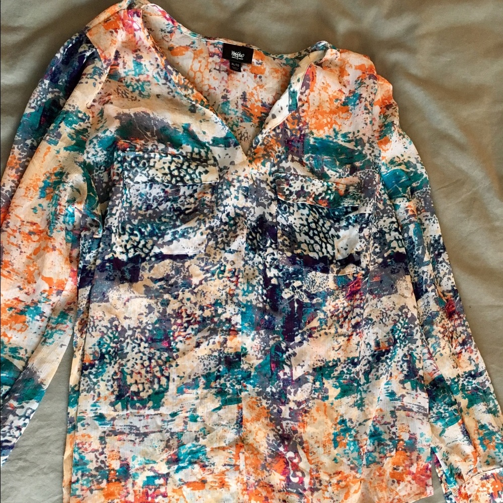 Brightly colored blouse