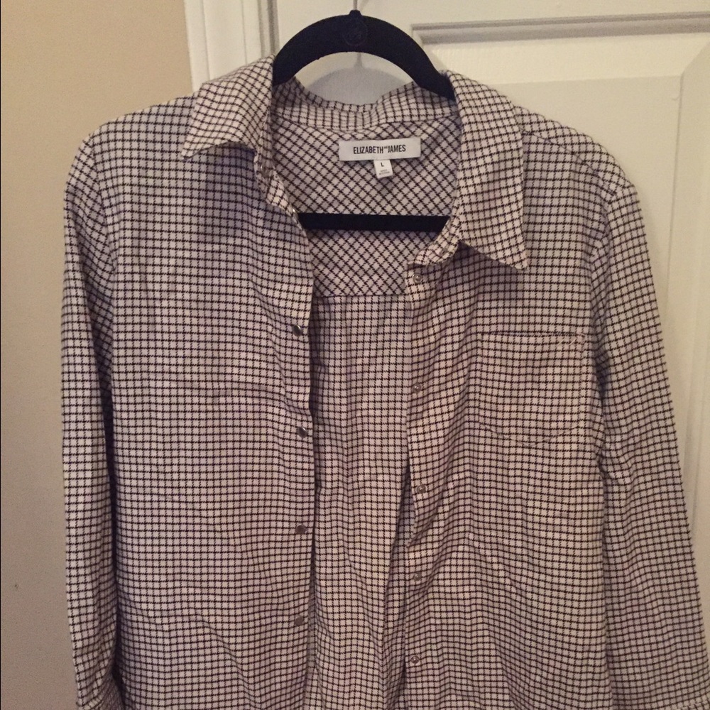 Checked button down