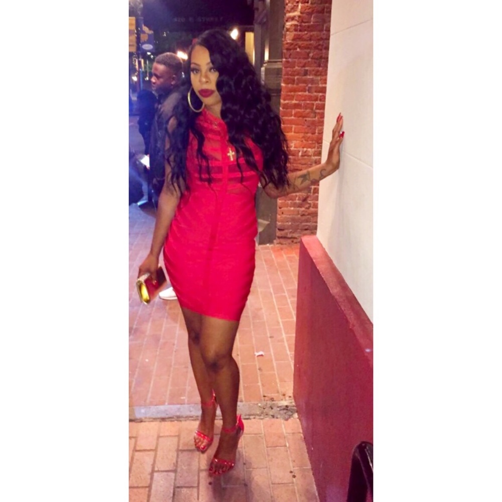 Red bandage dress