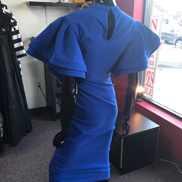 SOLD 🌸Victorian Blue Butterfly Sleeve Dress - Picture 2 of 3