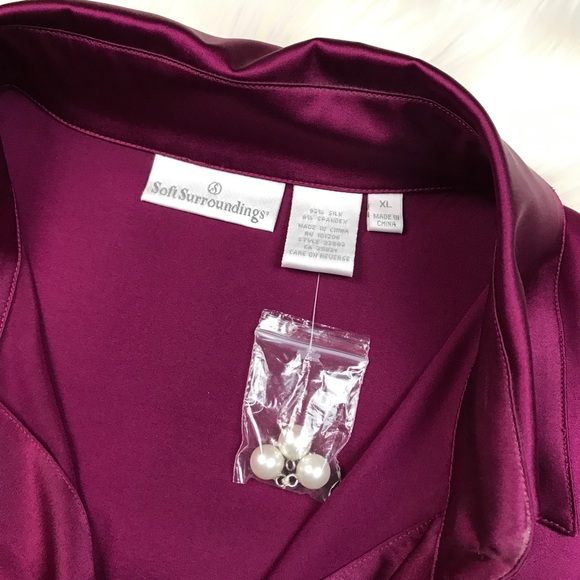 Soft Surroundings Tops - Soft Surroundings Purple Silk Stretch Blouse Soft Surroundings Tops - Soft Surroundings Purple Silk Stretch Blouse