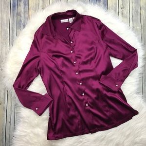 Soft Surroundings Tops - Soft Surroundings Purple Silk Stretch Blouse Soft Surroundings Tops - Soft Surroundings Purple Silk Stretch Blouse