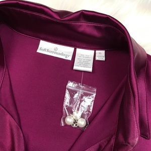 Soft Surroundings Tops - Soft Surroundings Purple Silk Stretch Blouse Soft Surroundings Tops - Soft Surroundings Purple Silk Stretch Blouse
