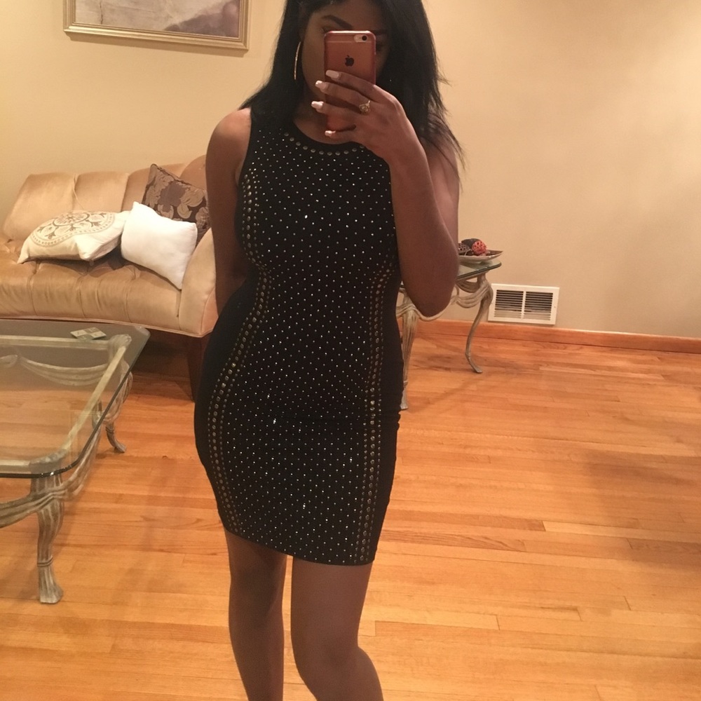 H&M Black & Gold Dress