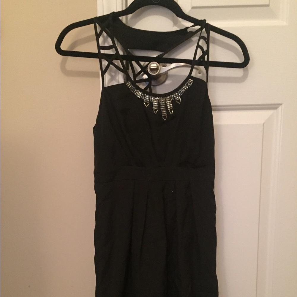 Black strappy minidress