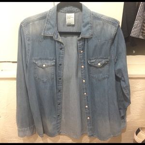 Denim button up