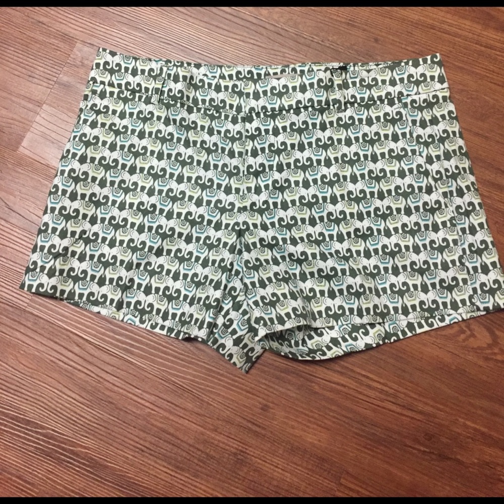 Elephant print Banana Republic shorts