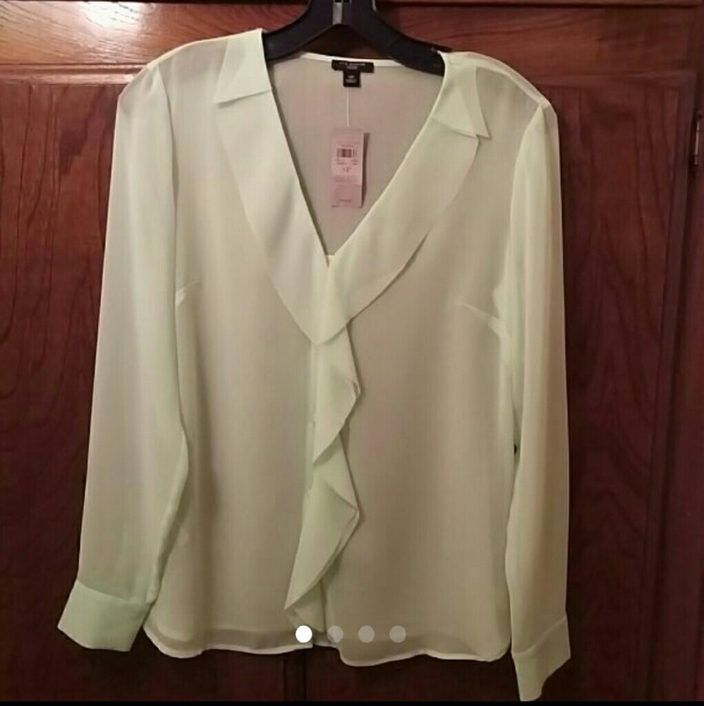 NWT Ann Taylor mint green blouse