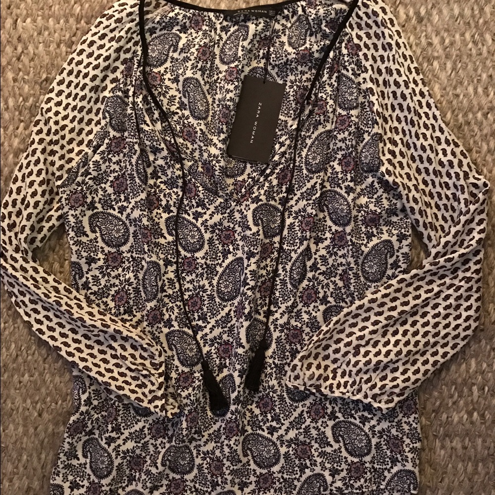 Flowy printed Zara blouse
