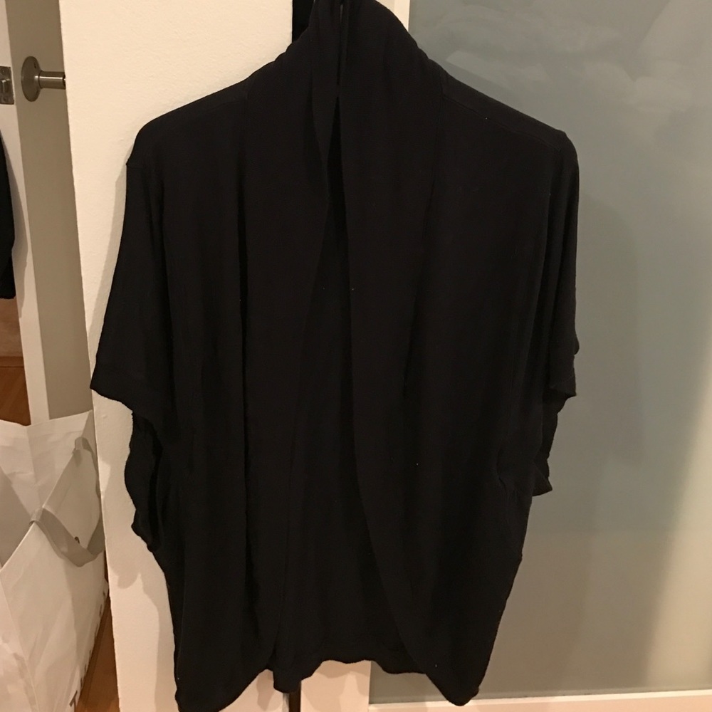 Anthropologie brand black knit cocoon sweater