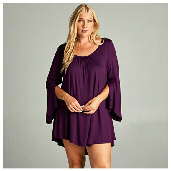 Purple Dress With Criss-Cross Tie In Back - Picture 3 of 4