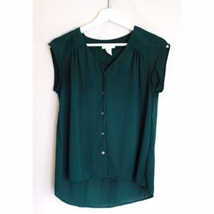 Teal H&M Conscious button up