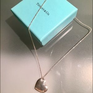 Tiffany and Co Full Heart Silver Pendant Necklace