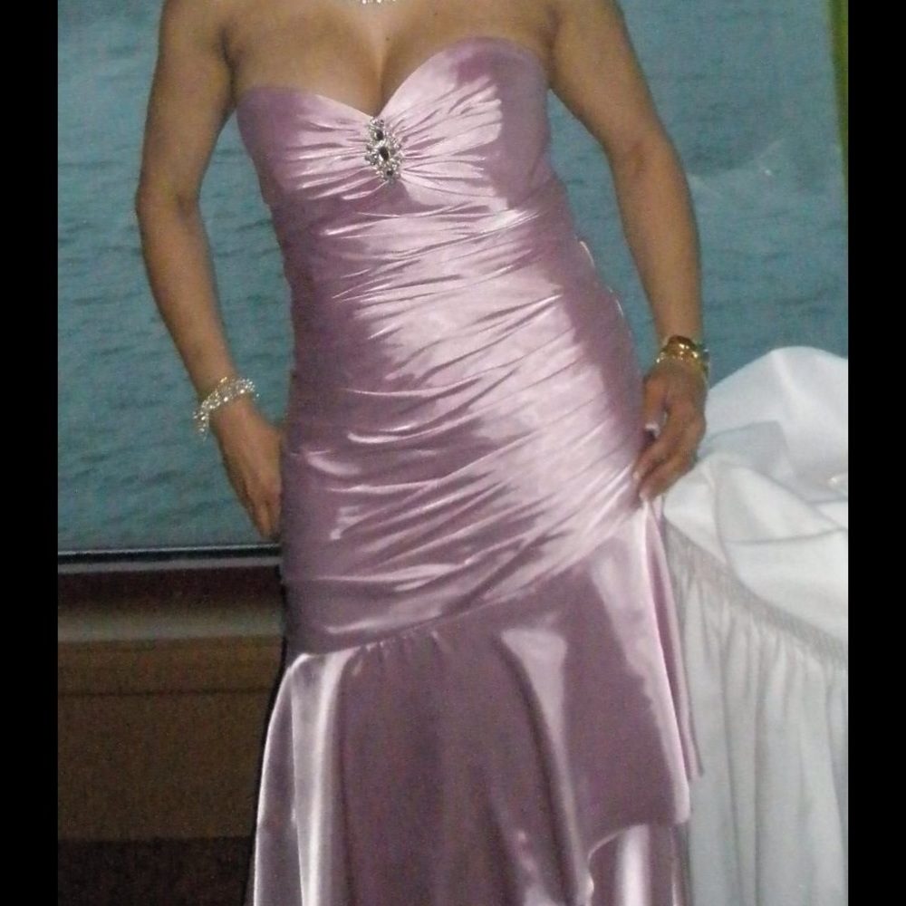 Only today.    Gorgeous Strapless Pink Dress