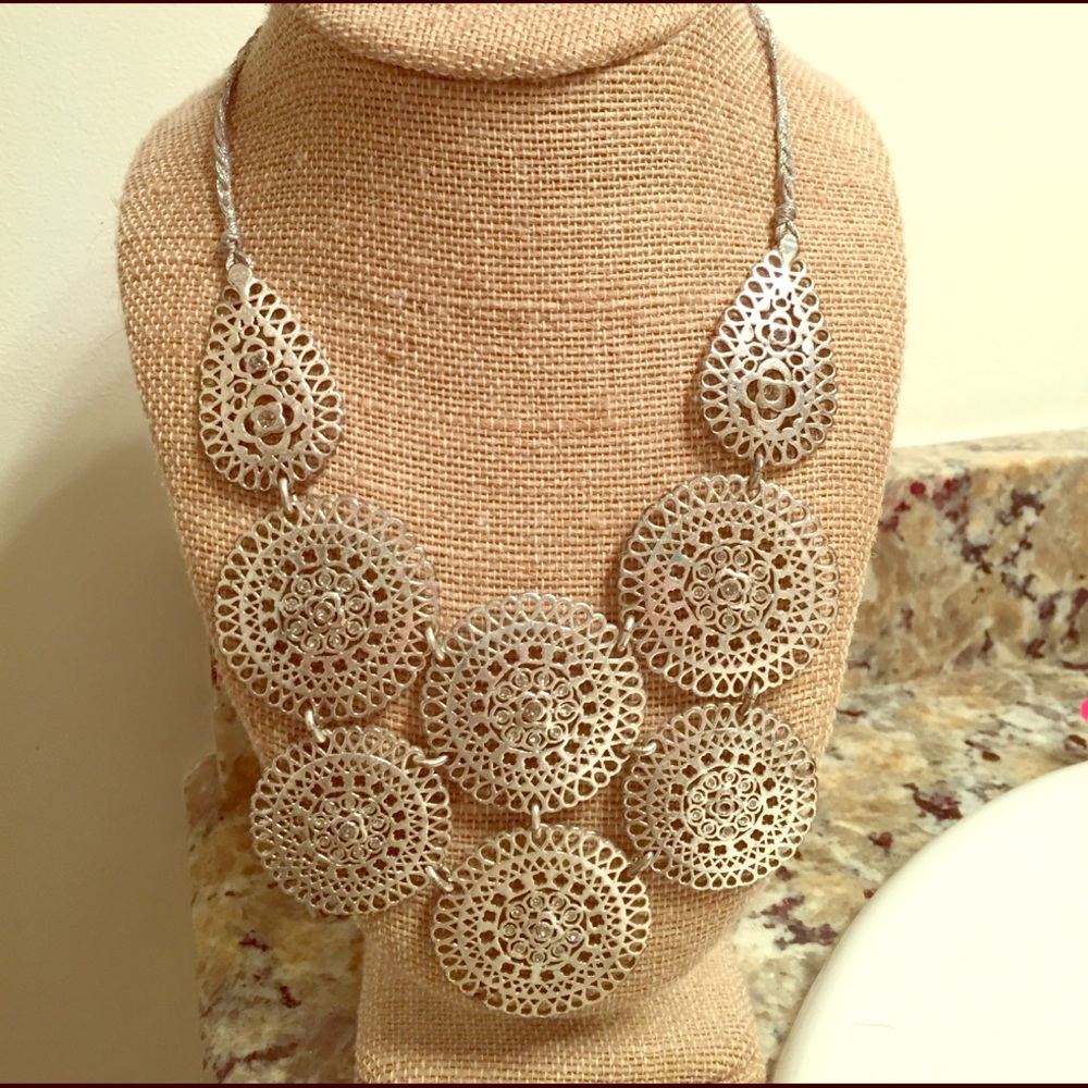 Stella & Dot Silver Necklace