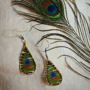 Peacock earrings