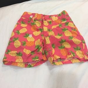 Girls pineapple print shorts from Gymboree. Size 4