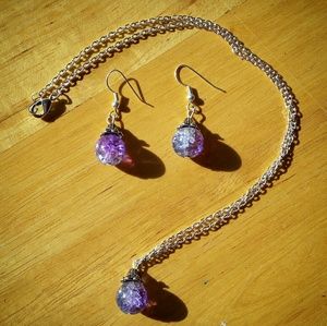 Earrings and necklace