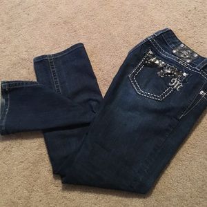 Unique pocket Miss Me for Buckle straight leg jean