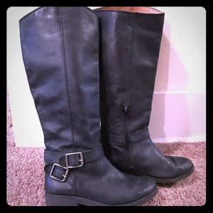 Lucky Brand Tall Black Leather Boots