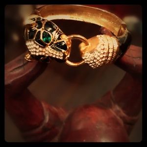 Faux Black Onyx Panther Cuff