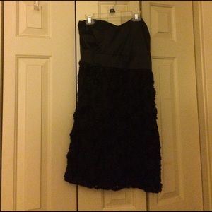 Strapless rose dress