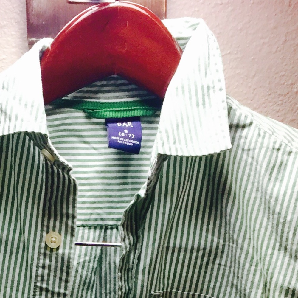 Boy's Gap Pinstriped Long Sleeve Button Down