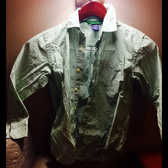 Boy's Gap Pinstriped Long Sleeve Button Down - Picture 2 of 4