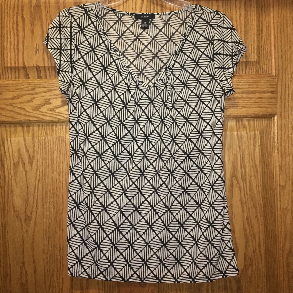 Alfani Cap Sleeve V-Neck Shirt.