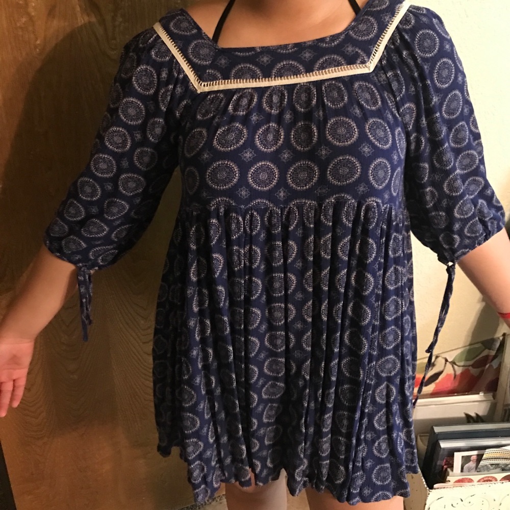 Navy blue Boho dress