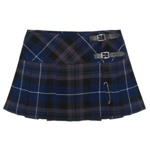 Viper London purple tartan 13" pleated mini-kilt
