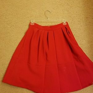 Red short skirt
