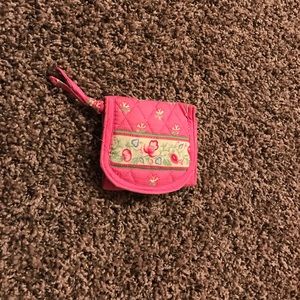 PINK floral wallet purse