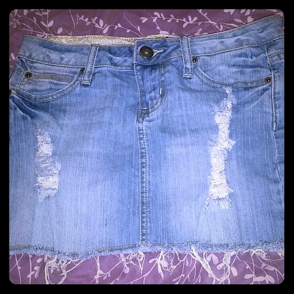 ZANADI Jean mini skirt.