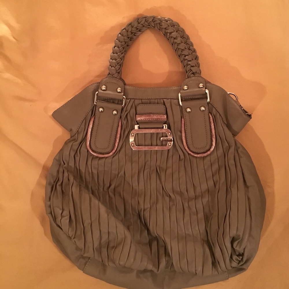 BRAND NEW WITH DAMAGE Guess grey tote purse