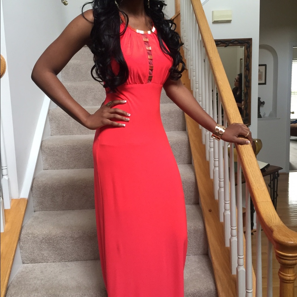 Pink Coral Prom Dress