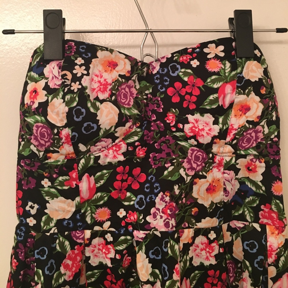 Floral Strapless Dress