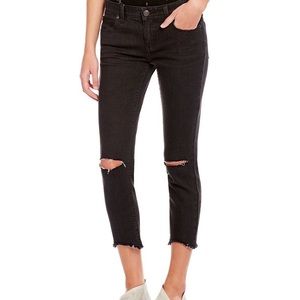 Free People Destroyed Ankle Skinny Jeans