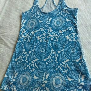 Lululemon Cornflower blue and white raceback tank