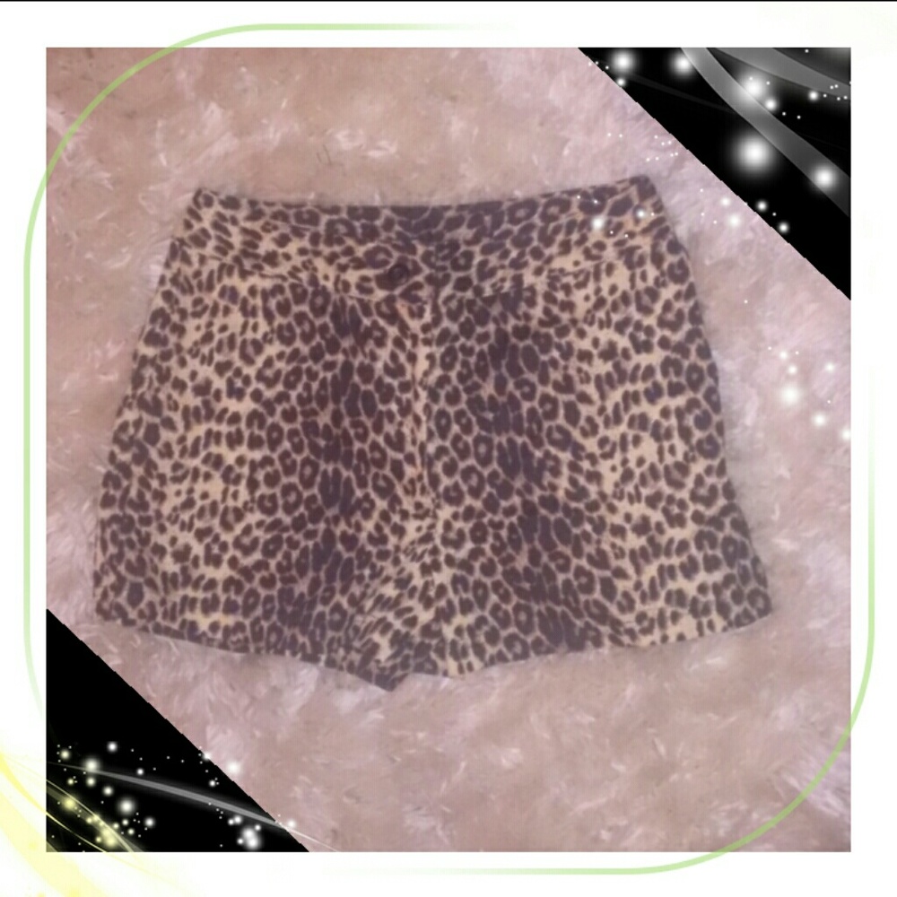 High Waist Stretch Cheetah leopard hot pant shorts