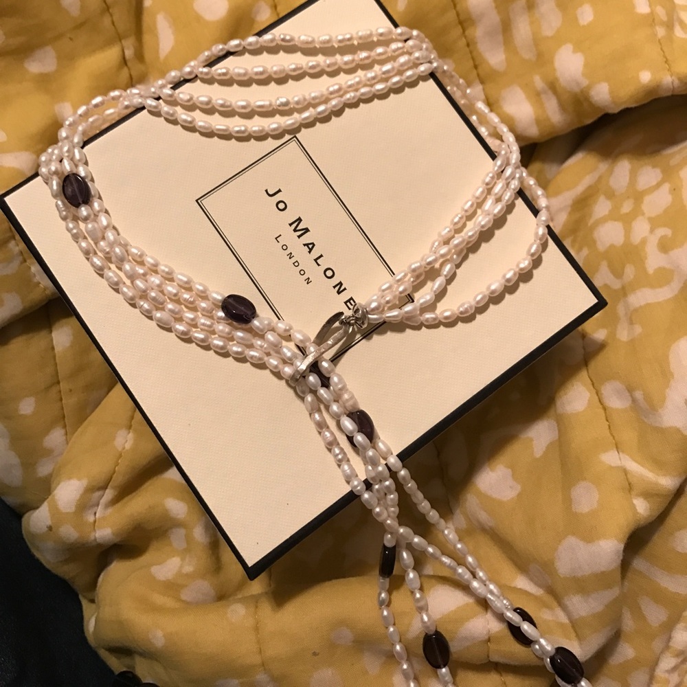 Real pearls and silver. one of a kind
