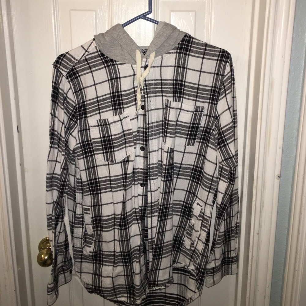 Men's flannel hoodie